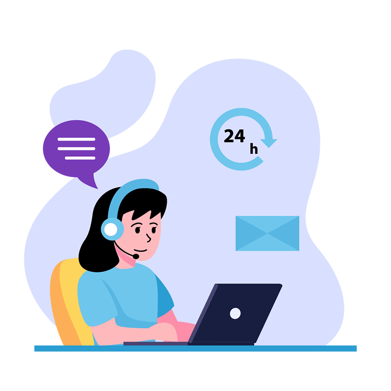 پشتیبانی 24 ساعته و 7 روز هفته